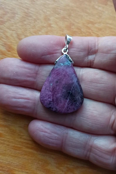 Gümüş Malzemeli Yakut Kolye Ucu Y2-400 - 2