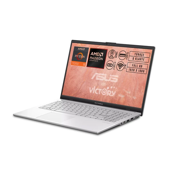 Asus VivoBook Go 15 AMD Ryzen 5 7520U 8GB 512GB SSD 15.6" Fdos + VIT Termometre E1504FA-NJ115 006 - Resim 2