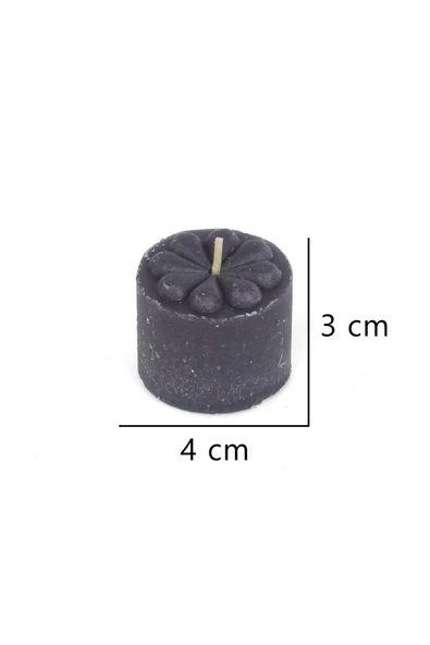 Çiçekli Dekoratif Mini Baton Mum Seti 6 Parça - 4