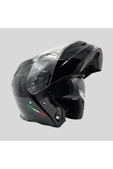 Parlak Çene Açılır Motosiklet Kaskı - AR935 - ECE-R 22.06 - Resim 2