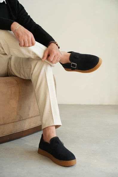 KB-KX1 Kuback Lacivert Kahve Taban Kürklü Günlük Erkek Ayakkabı - Resim 2