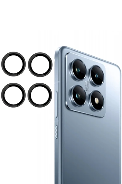 TNR Xiaomi Mi 14T Pro PVD Metal Kamera Lens - Siyah