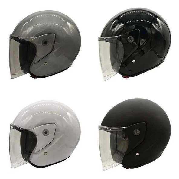 İthal Yarım Yazlık Kask Yüksek Kalite Standart Beden Beyaz ürün görseli