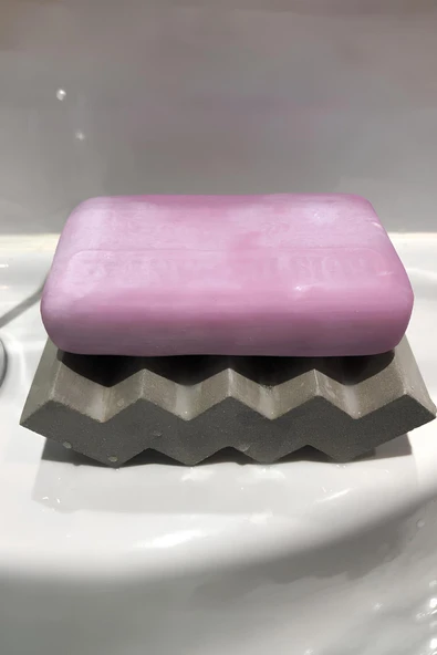 Dekoratif Beton Sabunluk | Dayanıklı, El Yapımı, Modern Tasarım Banyo Dekorasyon 1 Adet - 8