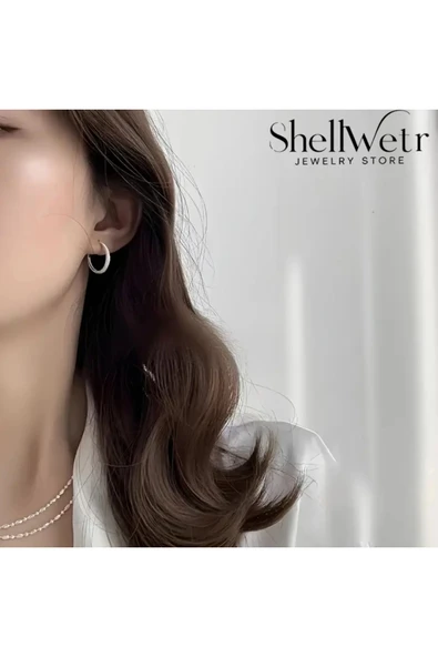 Romantik Halka 925 ayar Allerji yapmayan Küpe Sevgililer günü , annenize verilecek en güzel hediyesi ürün görseli