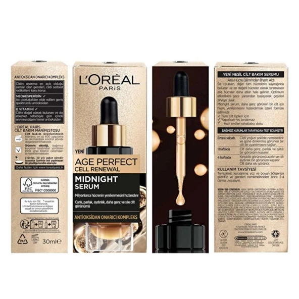 Loreal Paris Midnight Serum Cilt Yenileme & Cilt Görünümü Canlandırma Etkili 30 Ml - Resim 3