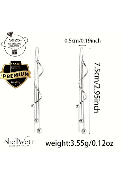 Nova 925 Ayar Küpe Sevgililer günü , annenize verilecek en güzel gümüş hediyesi - Resim 4