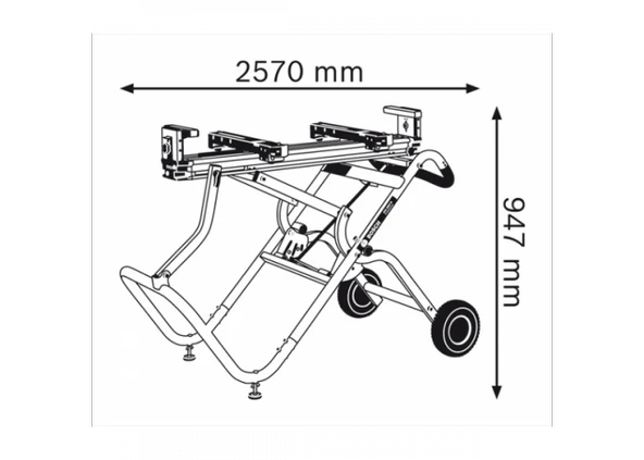 BOSCH GTA 2500 Gönye Kesme İçin Tekerli Çalışma Tezgahı - Resim 5