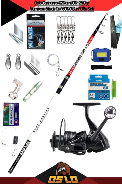 Oslo Camarro 420cm 100-250gr Remixon Black Cat 6000 Surf Olta Seti ürün görseli