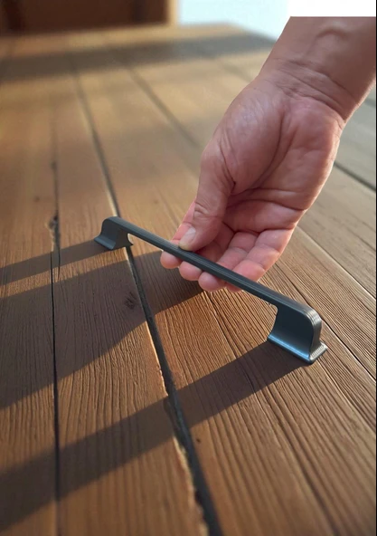 Beta Alüminyum Metal Lüks Modern Mobilya Çekmece Mutfak Dolabı Kulpu 160mm-192mm (5 Adet) - Resim 4