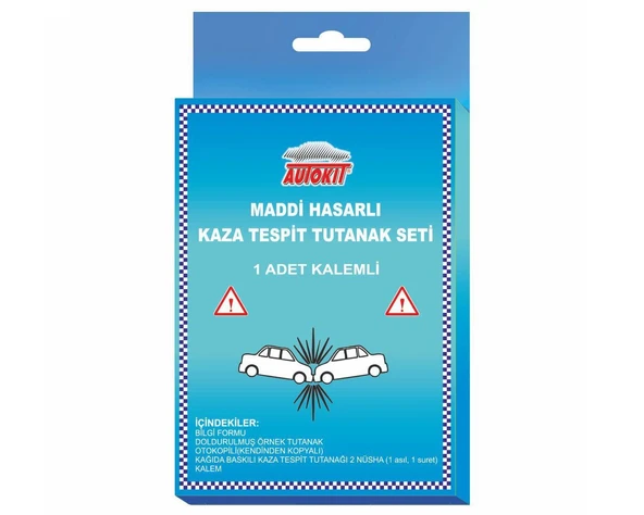 Kaza Tespit Tutanağı Kalemli Autokit -Yolda kalmayın