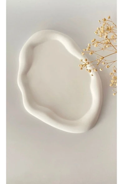 Dekoratif Bulut Tabak, Bulut Tabak, Dekoratif Takı Tabağı, Dekoratif Tabak 24 cm - 2