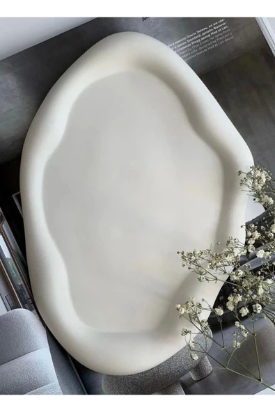 Dekoratif Bulut Tabak, Bulut Tabak, Dekoratif Takı Tabağı, Dekoratif Tabak 24 cm