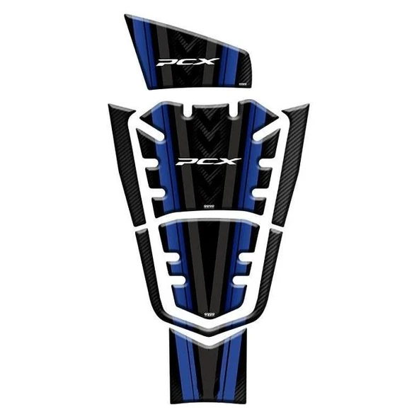 Honda PCX 2021-2024 Mavi-Siyah Tank Pad ürün görseli