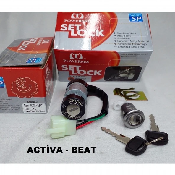 Activa-Beat Kontak Seti (Kontak,Kilit) ürün görseli