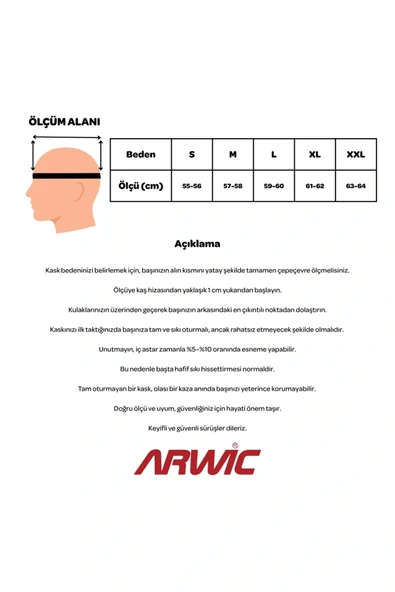 Mat Kapalı (Full Face) Motosiklet Kaskı – AR939 - Resim 7