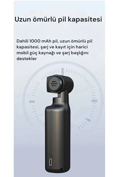 4k Ultra Hd 270° Döndürülebilir Su Geçirmez Wifi Vlog Spor Ve Aksiyon Kamerası - Resim 6