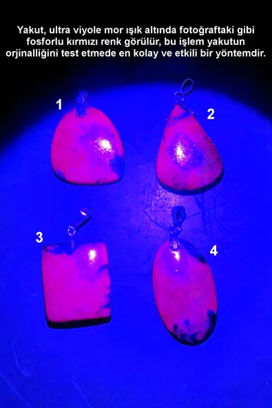 Gümüş Malzemeli Yakut Kolye Ucu Y1-400 - 4