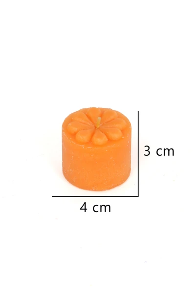 Çiçekli Dekoratif Mini Baton Mum Seti 6 Parça - 7