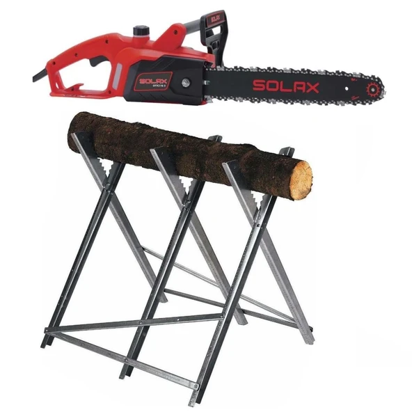 Solax Elektrik Motorlu Testere + Odun Kesme Tezgahı ürün görseli