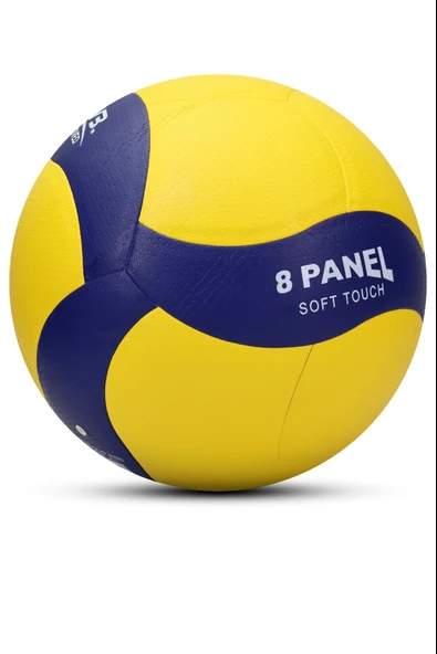 SEMİ-PRO Voleybol Topu Lamineli Beton Zemin SoftTouch İç-Dış Mekana Uygun 8 Panel Sarı-Mavi GSV101 - Resim 2