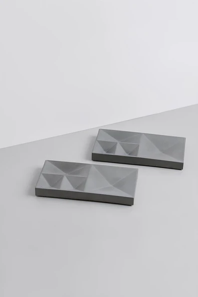 Beton Geometrik Takı Organizer | Yüzük, Kolye, Küpe ve Saat Düzenleyici | Şık Dekoratif Tasarım - 4