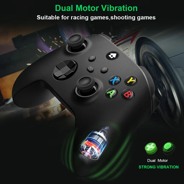 Konsol Plus XBOX 9. Nesil Kablosuz Gamepad MAVİ 2.4G PC/ANDROİD/IOS - Resim 4