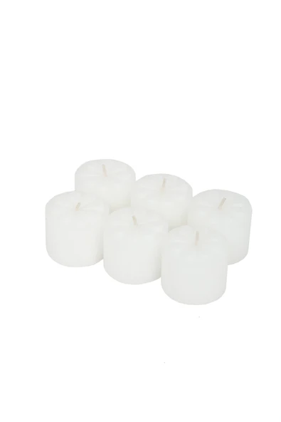 Çiçekli Dekoratif Mini Baton Mum Seti 6 Parça - 3