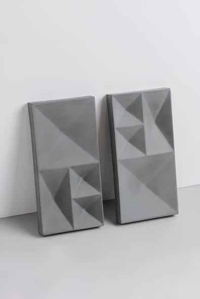 Beton Geometrik Takı Organizer | Yüzük, Kolye, Küpe ve Saat Düzenleyici | Şık Dekoratif Tasarım - 5