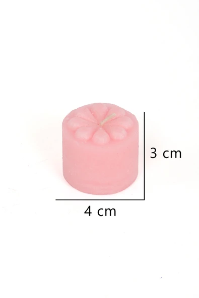 Çiçekli Dekoratif Mini Baton Mum Seti 6 Parça - 10