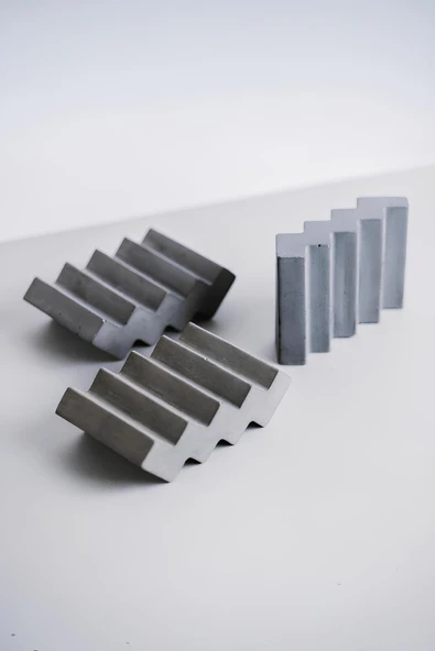 Dekoratif Beton Sabunluk | Dayanıklı, El Yapımı, Modern Tasarım Banyo Dekorasyon 1 Adet - 2