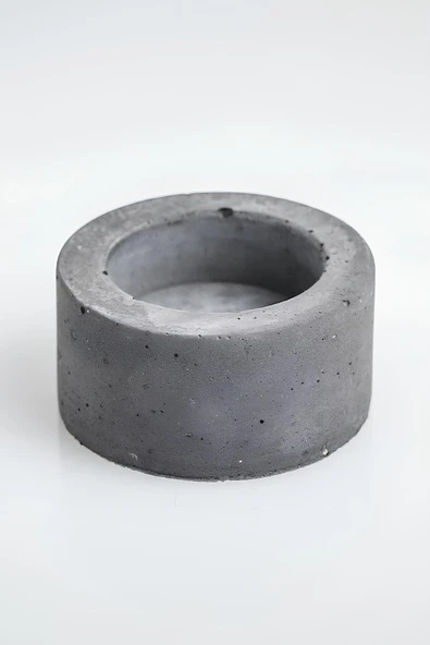 Dekoratif Beton Tealight Mumluk 3’lü | Modern El Yapımı Mumluk & Şamdan Seti - Resim 2