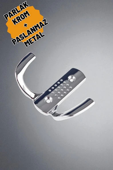 Dekoratif Krom Askılık – Portmanto, Kapı ve Dolap İçin Uygun Metal Askı - 1