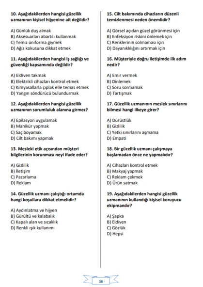 Güzellik Uzmanlığı Hazırlık Kitapları Tüm Sınavlar İçin Kapsamlı Kaynak - 6
