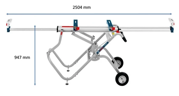 BOSCH GTA 2500 Gönye Kesme İçin Tekerli Çalışma Tezgahı - Resim 4