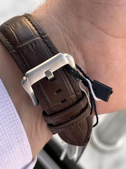 Reward İtalyan Bileklik Hediyeli Deri Kordon Otomatik Mekanizma 5 Atm Erkek Kol Saati W.142270.5 - Resim 6