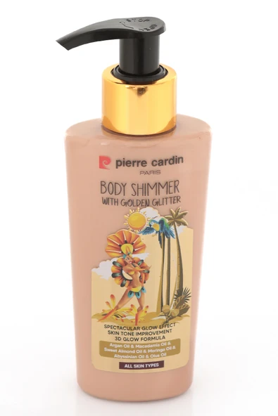 Pierre Cardin Body Shimmer With Golden Glitter-Altın Işıltılı Vücut Parlatıcısı-125 ml - 2