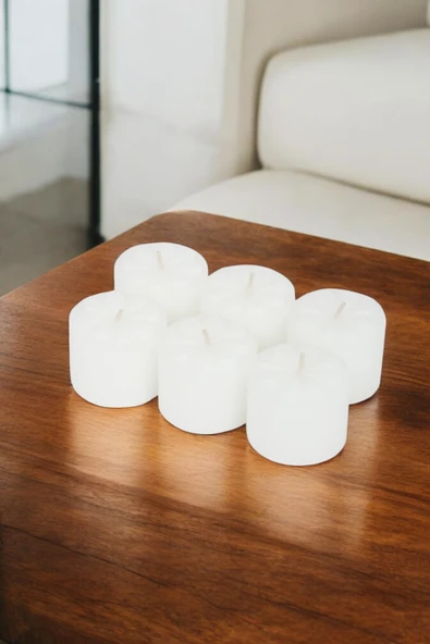 Çiçekli Dekoratif Mini Baton Mum Seti 6 Parça - 2