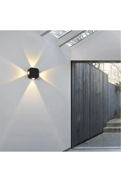 ekim aydınlatma 4 Watt Dekoratif İç ve Dış Mekan Led Aplik, (Elektriğe Bağlı Çalışır) Duvar Apliği - 1