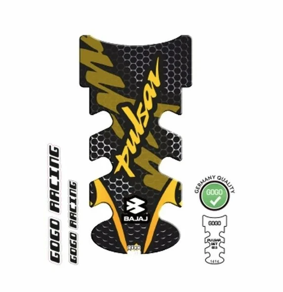 Bajaj Pulsar Sarı-Siyah Tank Pad ürün görseli