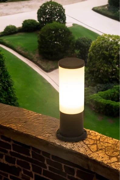 Ekim Aydınlatma E27 Duylu Bahçe Ve Yol Aydınlatma Set Üstü 29cm Kisa Boru Tipi Aplik - Resim 6