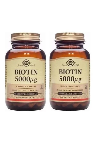 Solgar Biotin 5000 Mcg 50 Veg Kapsül-2 ADET-SKT:02/2029 ürün görseli 1