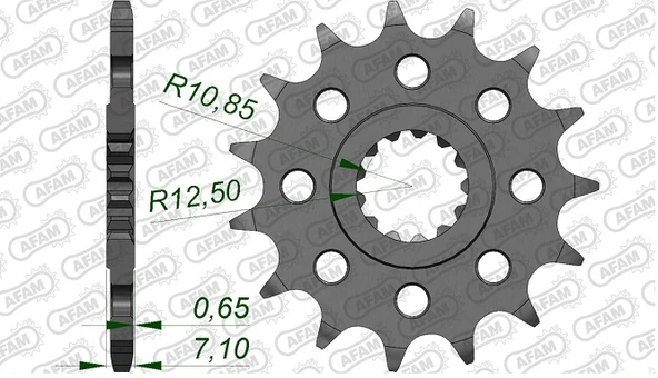 Afam Çelik Ön Dişli 24511-16 520 ürün görseli