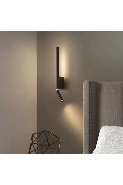 ekim aydınlatma 6+3 Watt, Döner Direk, Oynar Başlıklı modern Yatakbaşı Armatür, Led Duvar Aplik, - 2
