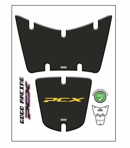 Honda PCX 2014-2017 Sarı-Siyah Tank Pad ürün görseli