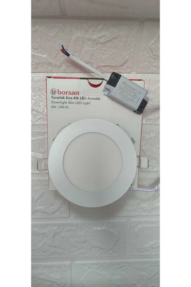 ekim aydınlatma 6W yuvarlak sıva altı slim led armatür BEYAZ - Resim 2