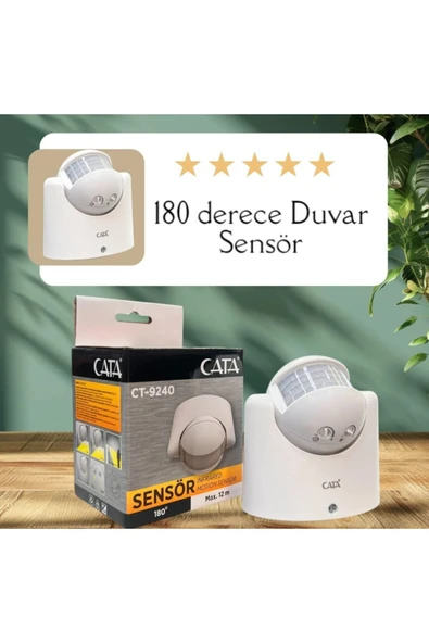 180° DUVAR TİPİ HAREKET SENSÖRÜ (1200w) - 2