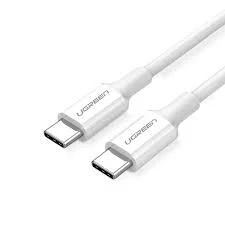 Ugreen Usb-c To Usb-c 100w 5a Qc Pd Hızlı Şarj Kablosu 2 M Beyaz 60552