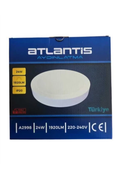 Sıva Üstü Avize 24 Watt Panel Yuvarlak Led Tavan Armatürü Panel Komple Standard 6500k Beyaz - 4