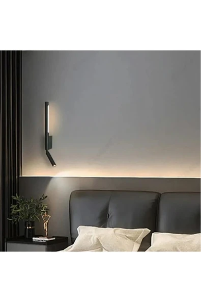 ekim aydınlatma 6+3 Watt, Döner Direk, Oynar Başlıklı modern Yatakbaşı Armatür, Led Duvar Aplik, - 5